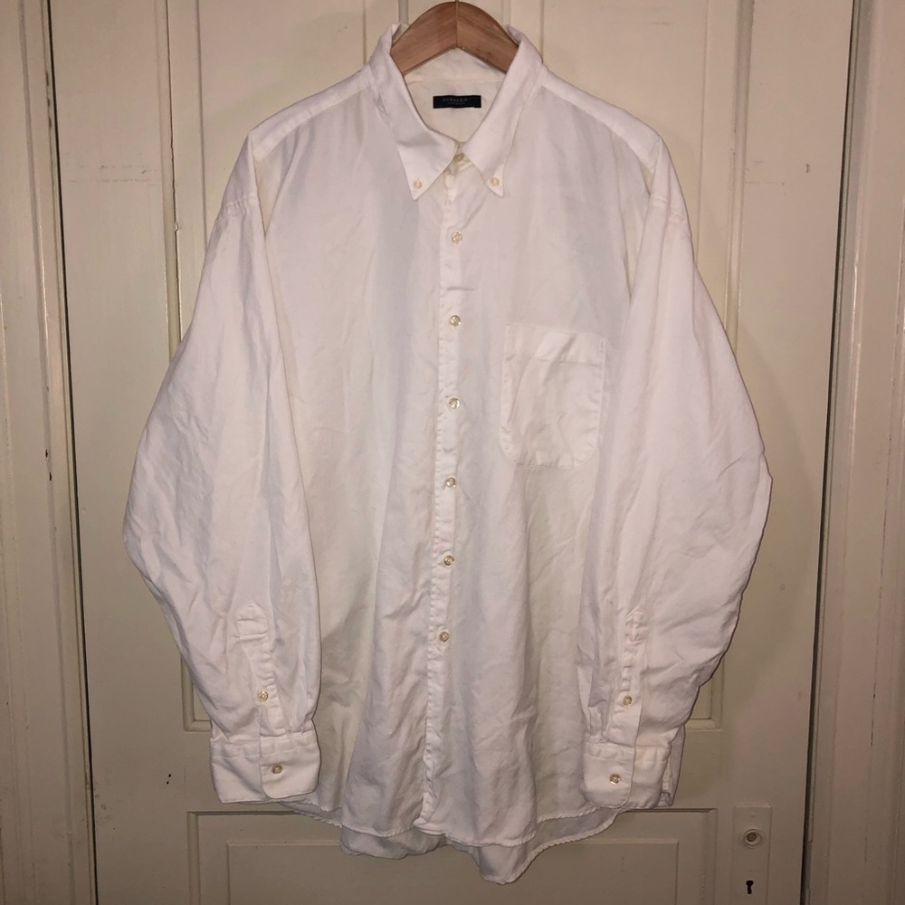 Burberry Men’s Classic Button Down Dress Shirt White Size XXL